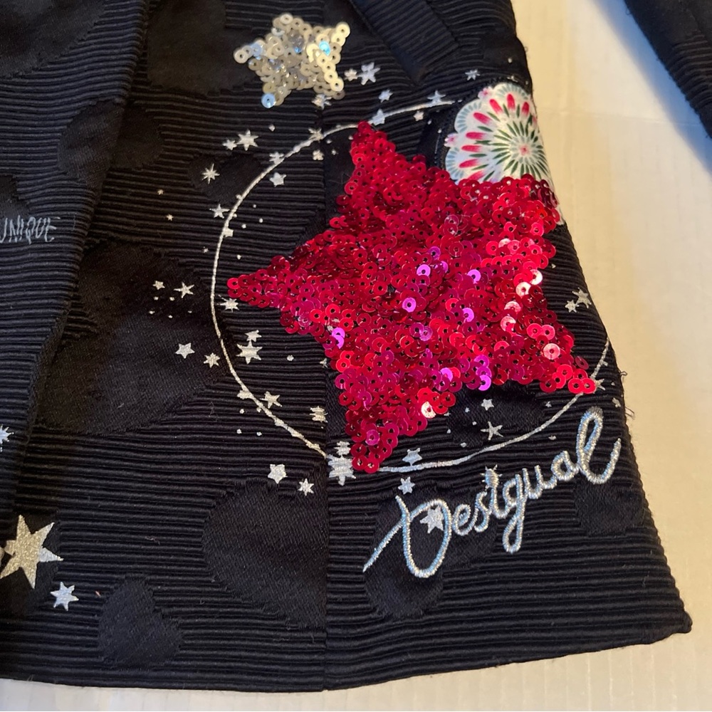 Desigual Girl 3/4 Coat Black Kids - Picture 2 of 11